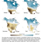 Changes in seasonal precipitation patterns in North America